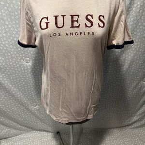 GUESS Los Angeles Men's Beige T-Shirt